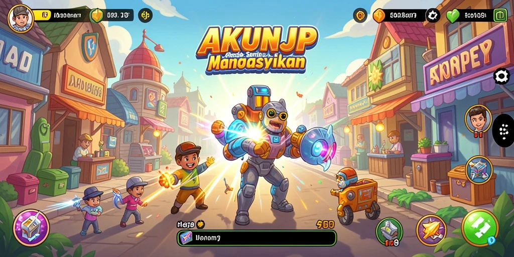 Screenshot utama AKUNJP menampilkan gameplay penuh aksi dan tantangan seru.