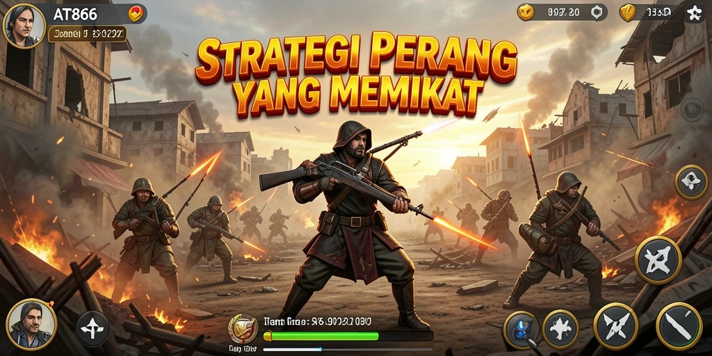Tampilan gameplay AT866 yang penuh aksi dan strategi.
