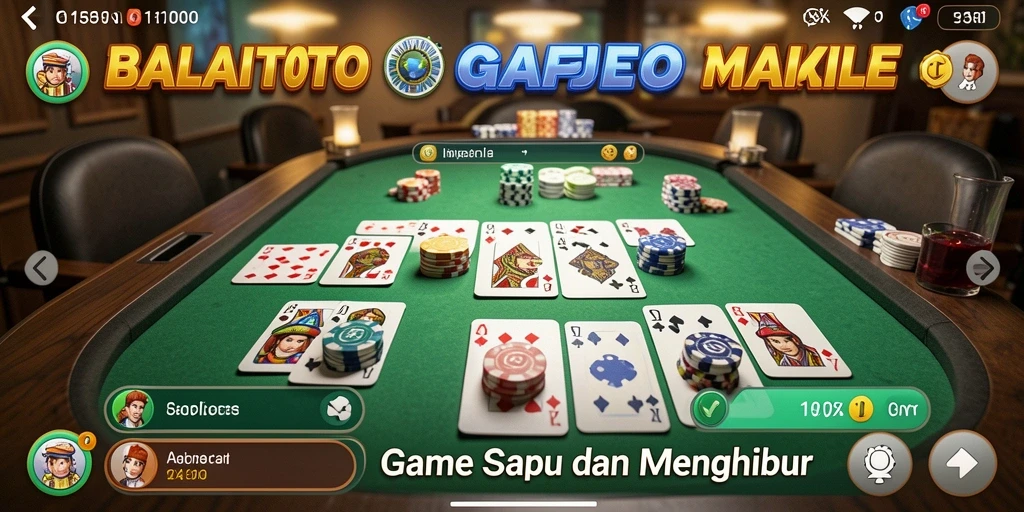 Tampilan gameplay seru dalam permainan Gaple BALAITOTO.