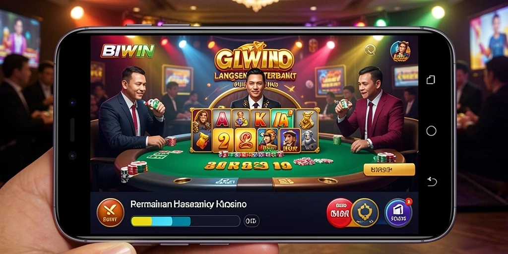 Tampilan gameplay Live Casino yang mendebarkan di BIWIN.