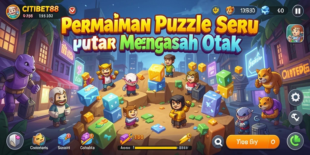 Tangkapan layar gameplay CITIBET88 menampilkan tantangan puzzle menarik.