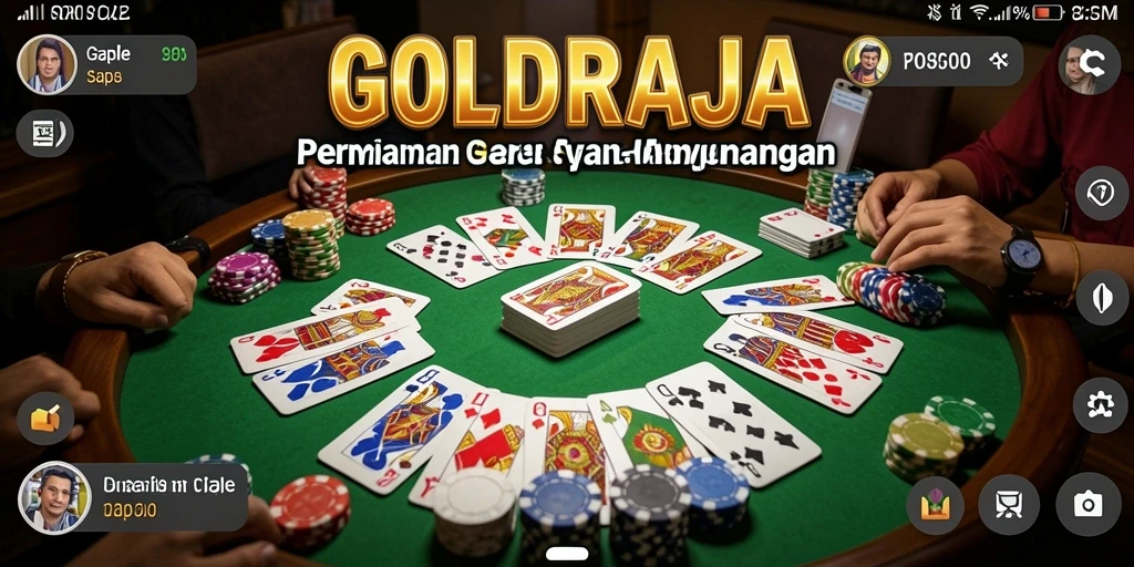 Tampilan screenshot gameplay Gaple di GOLDRAJA yang mengasyikkan.