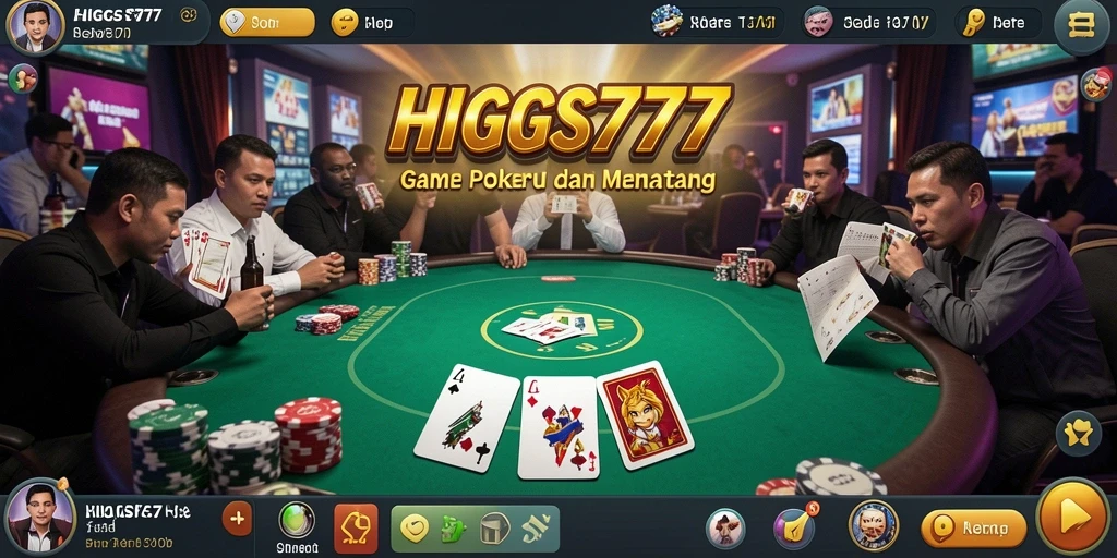 Gameplay Poker yang mendebarkan di HIGGS777.