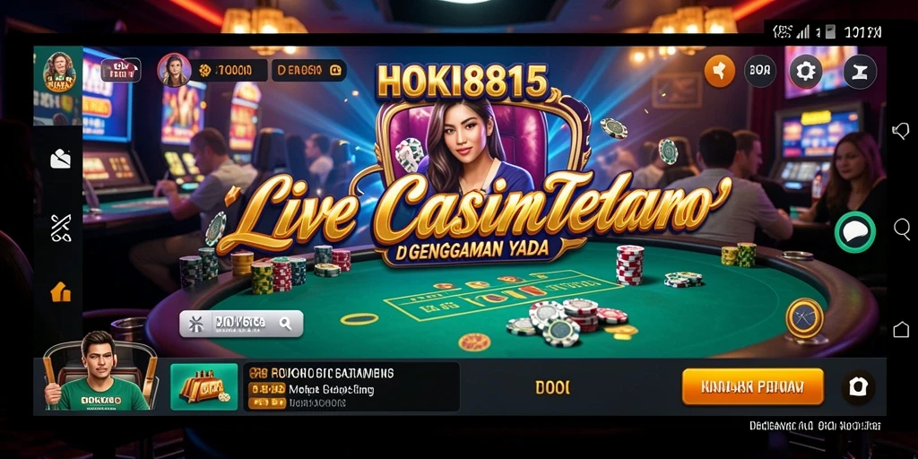 Tampilan gameplay HOKI8815 dengan dealer langsung yang profesional.