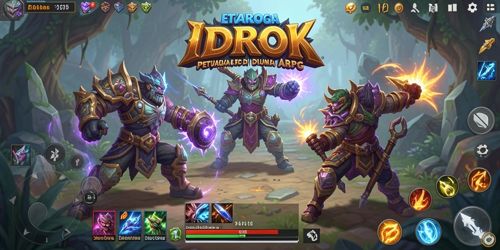 Screenshot IDROK menampilkan pertarungan epik dengan grafis memukau.