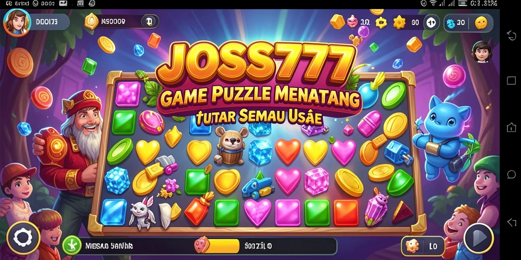 Screenshot utama JOSS777 menampilkan gameplay seru teka-teki.