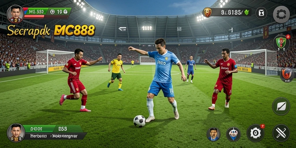 Gameplay menarik dari MC888 dengan aksi sepak bola yang mendebarkan.