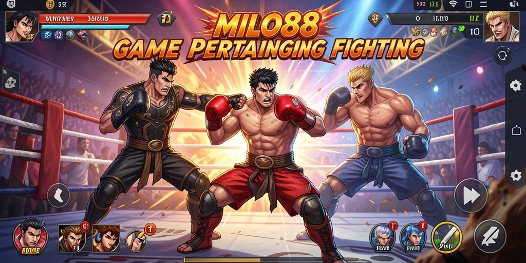 Tampilan gameplay Fighting yang menegangkan di MILO88.