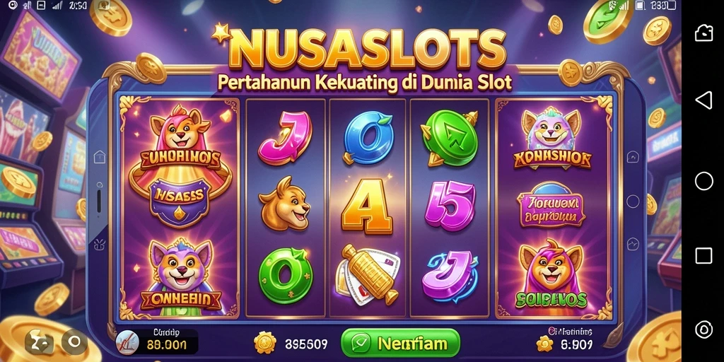 Screenshot NUSASLOTS menampilkan pertarungan seru di arena Tower Defense.