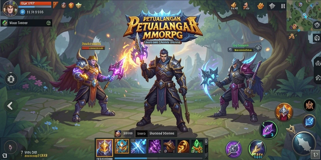 Tampilan gameplay menarik dari OLX17 dalam petualangan MMORPG.