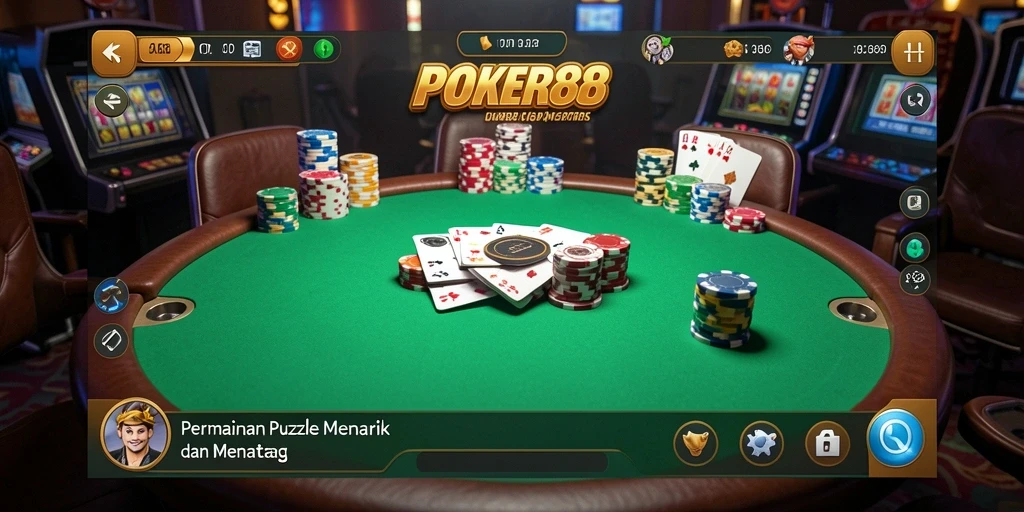 Tampilan gameplay menegangkan di POKER88 dengan berbagai tantangan Puzzle.