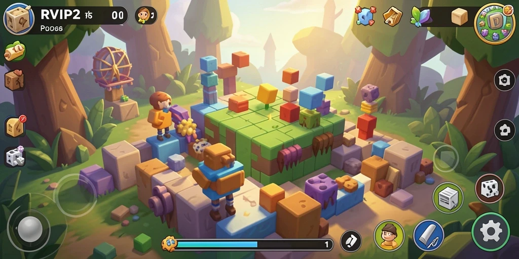 Screenshot utama RVIP2 menampilkan gameplay Puzzle yang menarik.