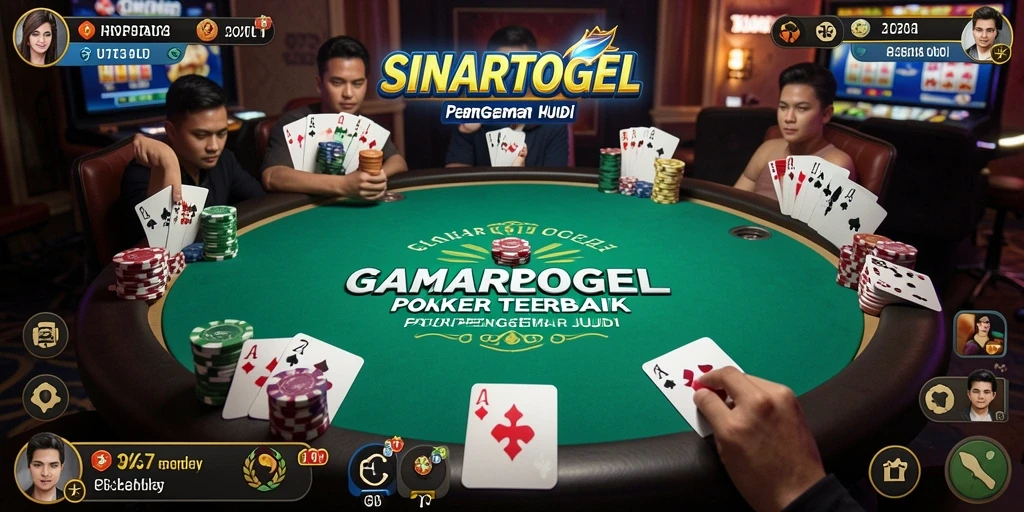 Screenshot gameplay Poker SINARTOGEL yang menarik dan seru.
