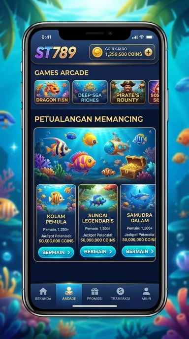 Tampilan utama aplikasi st789 yang user-friendly.